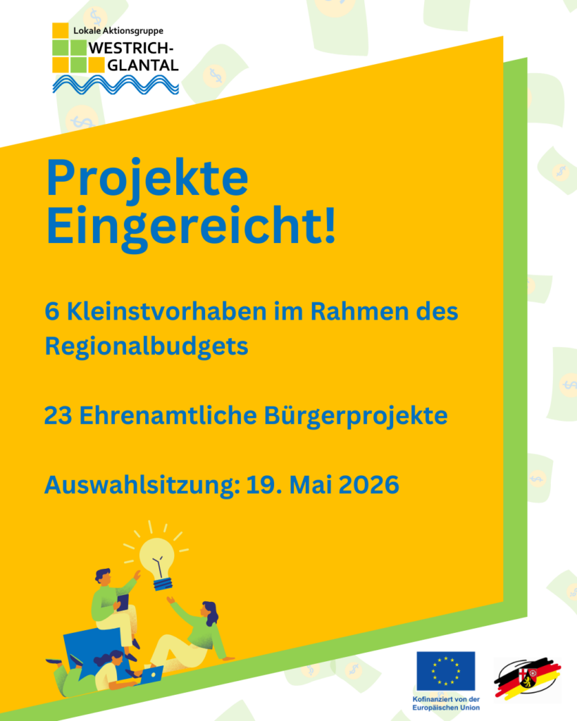 Regionalbudget & Ehrenamtliche Bürgerprojekte eingereicht!