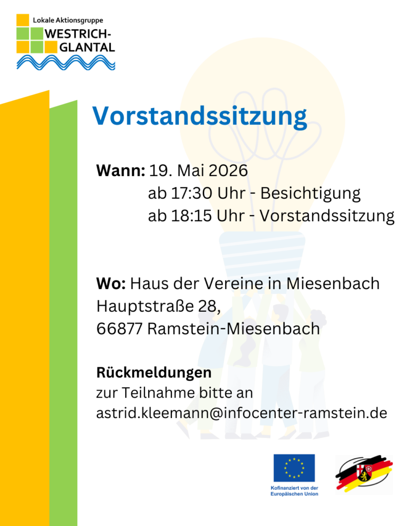 Vorstandssitzung Auswahl Ehrenamtliche Bürgerprojekte & Regionalbudget Vorhaben